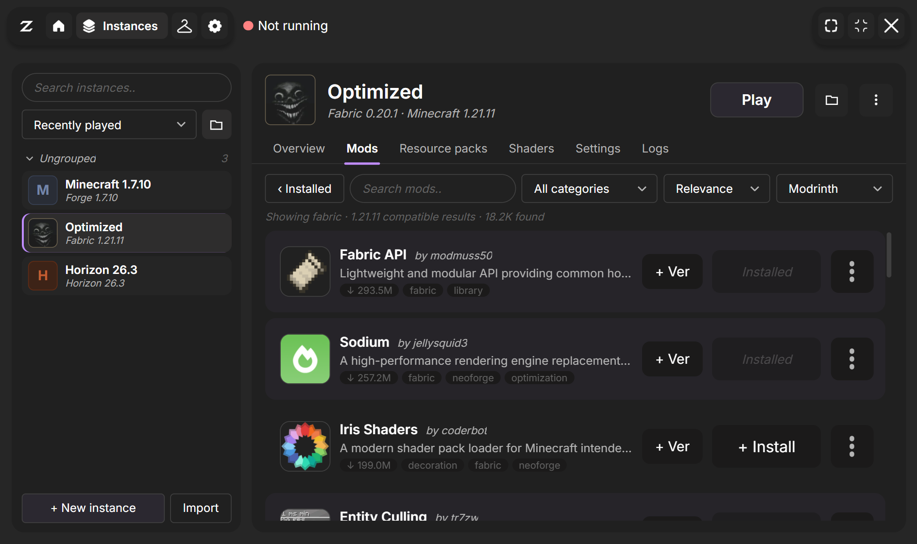 Zip mod browser